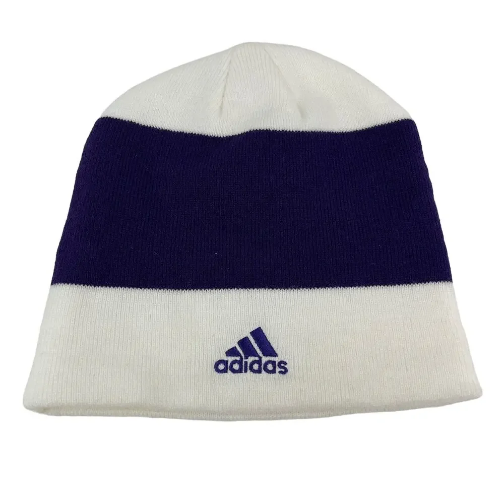 Washington Huskies Dawgs Knit Beanie Hat Adidas White Purple OS NWOT